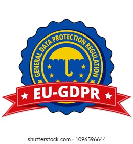 EU GDPR label illustration