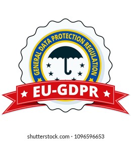 EU GDPR label illustration