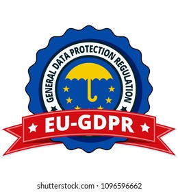 EU GDPR label illustration