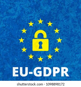 EU GDPR label illustration
