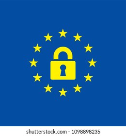 EU GDPR label illustration