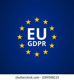 EU GDPR label illustration
