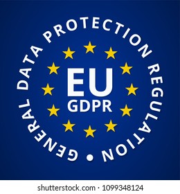 EU GDPR label illustration