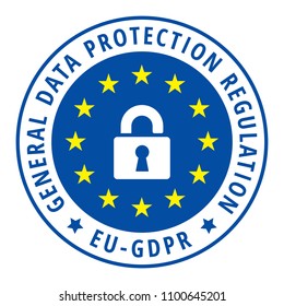 EU GDPR label illustration