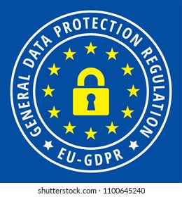 EU GDPR label illustration