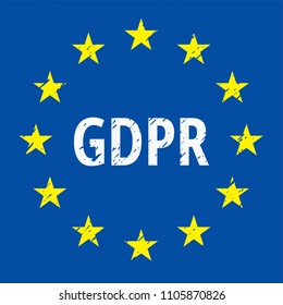 EU GDPR label illustration