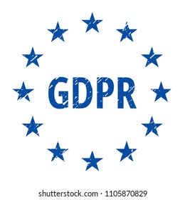 EU GDPR label illustration