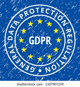 EU GDPR label illustration