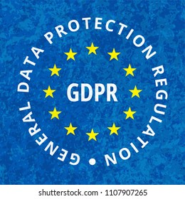 EU GDPR label illustration