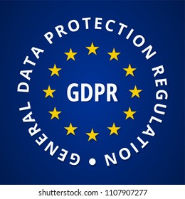EU GDPR label illustration