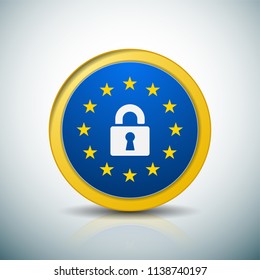 EU GDPR label illustration