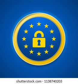 EU GDPR label illustration