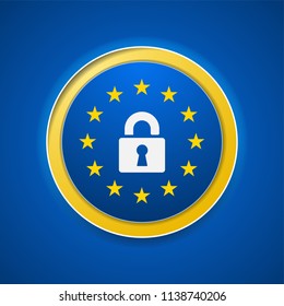 EU GDPR label illustration