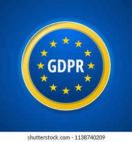 EU GDPR label illustration