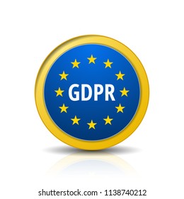 EU GDPR label illustration