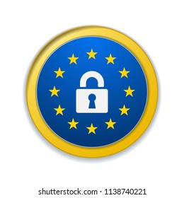 EU GDPR label illustration