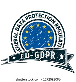 EU GDPR label illustration