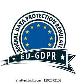 EU GDPR label illustration