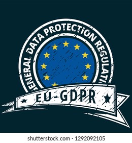 EU GDPR label illustration
