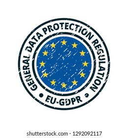 EU GDPR label illustration