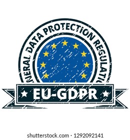 EU GDPR label illustration