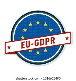 EU GDPR label illustration