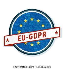 EU GDPR label illustration