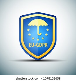 EU GDPR shield label illustration