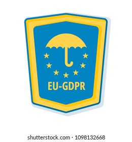 EU GDPR shield label illustration