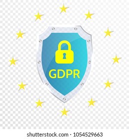 EU General Data Protection Regulation. eu gdpr vector illustration.