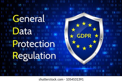 EU General Data Protection Regulation. eu gdpr vector illustration.
