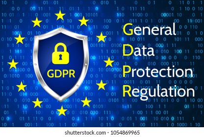 EU General Data Protection Regulation. eu gdpr vector illustration.