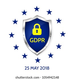 EU General Data Protection Regulation. eu gdpr vector illustration.
