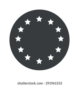 EU icon black. Illustration of simple EU icon vector isolated on white background