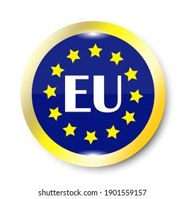 Eu icon, great design for any purposes. Logo vector. Vector icon. Stock image. EPS 10.