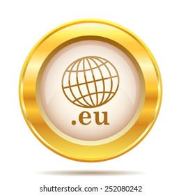 .eu icon. Internet button on white background. EPS10 vector. 