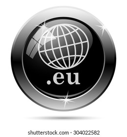 .eu icon. Internet button on white background. EPS10 vector 