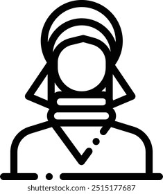 EU-Symbol. Design mit dünnen linearen Stilen einzeln auf weißem Hintergrund