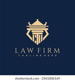 EU initial monogram logo for lawfirm vector design