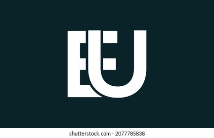 EU Letter icon design, Creative modern letters icon, luxury vector illustration premium vector