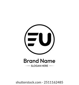 Design do logotipo da carta da UE. Fundo Branco.