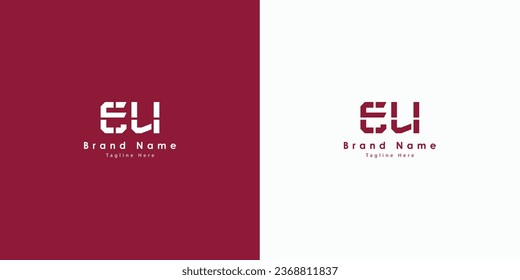 Diseño del logotipo vectorial de las letras de la UE