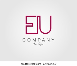 EU Logo. Letter design vector