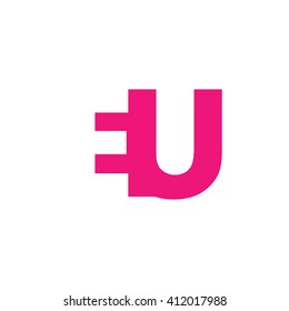 EU Logo. Vector Graphic Branding Letter Element. White Background