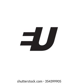 EU Negative Space Letter Logo