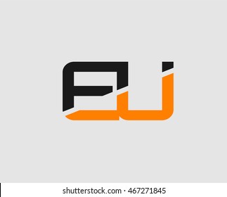 EU negative space letter logo
