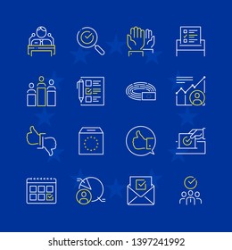 EU Parliament elections icons set