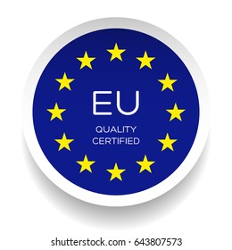 Eu Quality Certified logo sticker vector