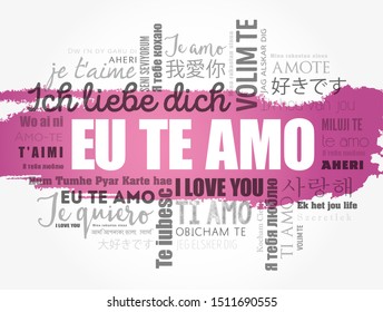 Eu Te Amo (I Love You in Portuguese) in different languages of the world