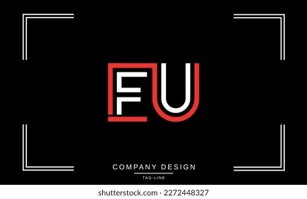 EU, UE, Abstract Letters Logo Monogram